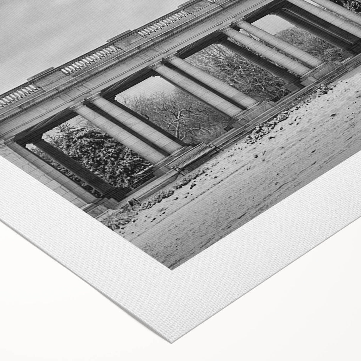 Art deco poster of Denver skyline in muted earth tones on rolled canvas, suitable for dining room wall art.