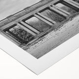 Art deco poster of Denver skyline in muted earth tones on rolled canvas, suitable for dining room wall art.