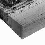 Black and white landscape art painting of Denver on stretched canvas, ideal for bedroom wall decor.