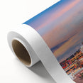 Art Deco poster featuring Colorado Springs scenery in pastel shades on rolled canvas, ideal for nursery wall art.