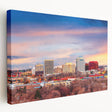Scenic view of Colorado Springs on a large stretched canvas with natural and earthy tones, ideal for kitchen wall art.