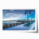 Rolled print of a Connecticut landscape with vibrant green tones, ideal for art wall dining room decor.