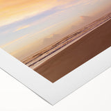 Art deco poster of Daytona scenery on rolled canvas, featuring pastel shades, ideal for dining room wall art.