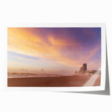 Rolled print of Daytona scenery with vibrant floral elements, ideal for art wall dining room or classy bathroom decor.