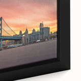Textured black wall art featuring a close-up of Delaware scenery in vibrant colors on a framed canvas.
