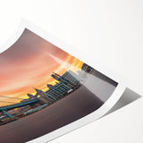 Extra large wall art featuring line art flowers in muted tones on rolled canvas, ideal for large living room wall decor.