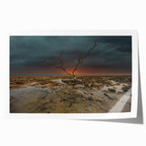 Extra large rolled print featuring a serene Florida Keys landscape with lush greenery and ocean.