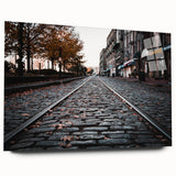 Acrylic print of Savannah landscape in muted earth tones, ideal for bedroom or dining room wall art.