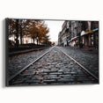 Black and white framed canvas depicting a vintage Savannah landscape, ideal for bedroom wall decor.