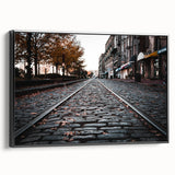 Black and white framed canvas depicting a vintage Savannah landscape, ideal for bedroom wall decor.