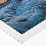 Art deco poster of Kauai landscape in pastel shades on rolled canvas, suitable for dining room wall art.