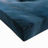 Large art of a black and white landscape painting depicting Kauai, Hawaii on stretched canvas.