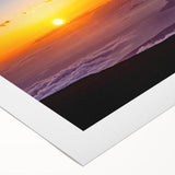 Art deco poster of a Maui beach scene on rolled canvas, featuring muted blues and greens, ideal for dining room wall art.