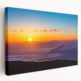 Lush Hawaiian landscape on large stretched canvas, featuring vivid green and blue tones, suitable for kitchen wall art.