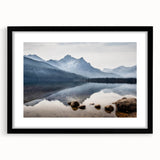 Extra large abstract art print of colorful, textured Idaho scenery on a black framed canvas, ideal for living room decor.