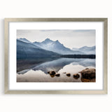 Textured art depicting abstract Idaho scenery in muted earth tones, framed with a silver mat, suitable for bedroom decor.