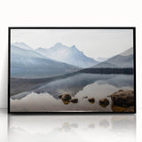 Large abstract wall art depicting Idaho scenery in muted earth tones on a framed acrylic, ideal for modern living room decor.