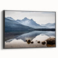 Black and white framed canvas of an Idaho landscape, ideal for bedroom wall decor.