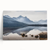 Black and white stretched canvas of Idaho scenery, ideal for kitchen wall art or bedroom ambiance.