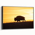 Black and white landscape art painting of Kansas scenery on framed canvas, suitable for bedroom decor.