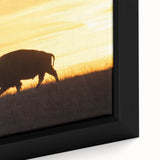 Extra large framed canvas featuring a textured depiction of Kansas scenery in black with colorful art accents.