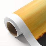 Art deco poster of Kansas scenery on rolled canvas, featuring muted earth tones, ideal for nursery wall art.