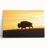 Black and white photograph of a Kansas landscape on stretched canvas, ideal for kitchen wall art.