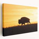 Large canvas depicting a scenic Kansas landscape in muted earth tones, suitable for kitchen wall art.