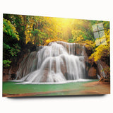 Large abstract wall art featuring vibrant hues of Kentucky scenery on acrylic glass, ideal for bedroom or dining room decor.