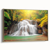 Framed canvas featuring a vintage-style landscape painting of Kentucky, with muted earth tones, ideal for bedroom wall art.