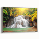 Framed canvas featuring a vintage-style Kentucky landscape with colorful art on a black background.