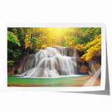 Rolled canvas print of Kentucky scenery with vibrant green landscapes and floral elements, ideal for art wall dining room.