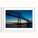 Abstract art print of a Louisiana landscape in muted earth tones, framed with a white mat, suitable for dining room decor.