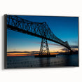 Black and white framed canvas of a Louisiana landscape, ideal for bedroom wall decor.