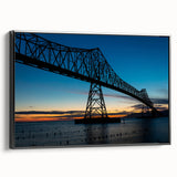 Black and white framed canvas of a Louisiana landscape, ideal for bedroom wall decor.