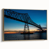 Framed canvas featuring a vintage-style Louisiana landscape painting in muted gold and black, ideal for bedroom wall art.