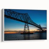 Vintage poster art of Louisiana scenery on extra large framed canvas, featuring vibrant colors against a black background.