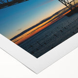 Art Deco poster of a Louisiana landscape in muted greens and blues on rolled canvas, suitable for dining room wall art.