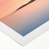 Art deco poster featuring a serene Maine landscape in muted green and blue tones on rolled canvas.