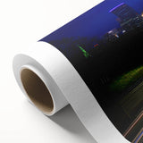 Art Deco poster of Minneapolis skyline in pastel shades on rolled canvas, ideal for nursery wall art.