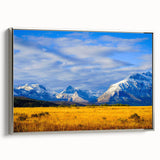 Landscape art painting of Montana scenery on a framed canvas.