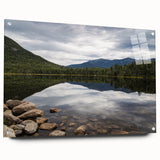 Acrylic print of a New Hampshire landscape in muted earth tones, suitable for bedroom or dining room decor.