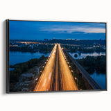 Black and white vintage poster art of a New Jersey landscape on framed canvas, ideal for bedroom wall decor.
