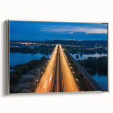Framed canvas featuring a vintage New Jersey landscape in colorful art style, ideal for living room decor.