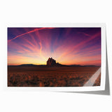 Extra large rolled print depicting New Mexico scenery in vibrant earth tones, ideal for art wall dining room.