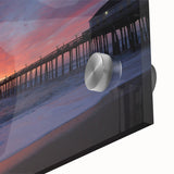Large abstract wall art depicting the Outer Banks in muted earth tones on acrylic glass, ideal for dining room ambiance.