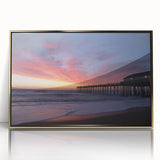 Large art print of Outer Banks, North Carolina scenery in muted earth tones on a framed acrylic.