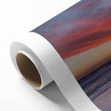 Art deco poster of Outer Banks, North Carolina on rolled canvas, featuring muted sea green and beige tones.