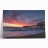 Black and white photograph of the Outer Banks on stretched canvas, suitable as large kitchen art.