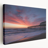 Outer Banks, North Carolina scenery on stretched canvas, featuring serene blue and green tones, ideal for kitchen wall art.
